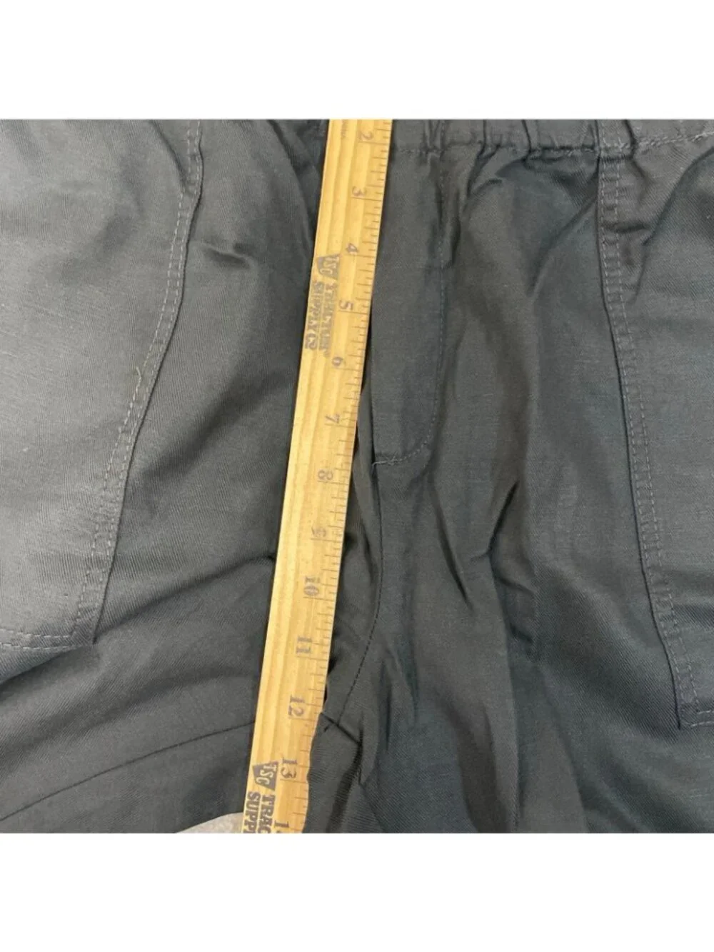 NWT Banana Republic Women's XXL Black Tapered Crop Pants Linen Blend  B1696